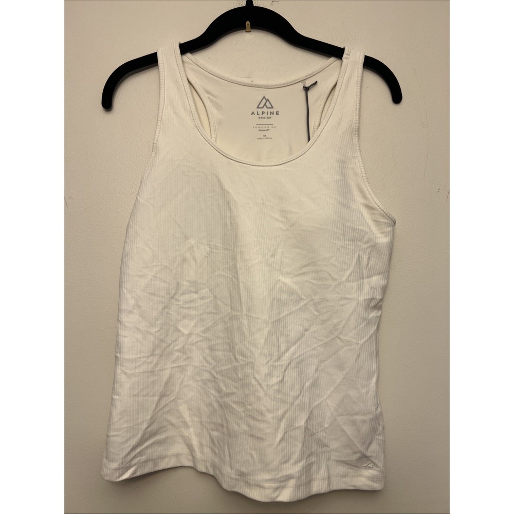 Alpine design women's bra top, medium, cream NWT built-in bra